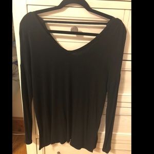 Garage Lightweight Black Open Back Sweater